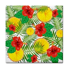 Orange Tropics Tile Coasters