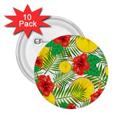 Orange Tropics 2 25  Buttons (10 Pack) 