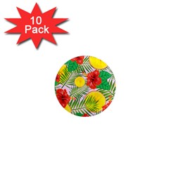 Orange Tropics Pink 1  Mini Magnet (10 Pack) 