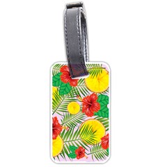 Orange Tropics Pink Luggage Tags (one Side)  by snowwhitegirl