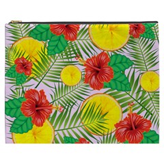 Orange Tropics Pink Cosmetic Bag (xxxl) by snowwhitegirl