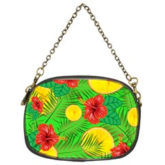 Orange Tropics Green Chain Purse (two Sides) by snowwhitegirl