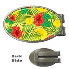 Orange Tropics Yellow Money Clips (oval) 