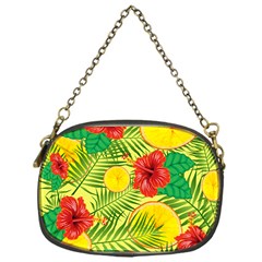 Orange Tropics Yellow Chain Purse (one Side) by snowwhitegirl