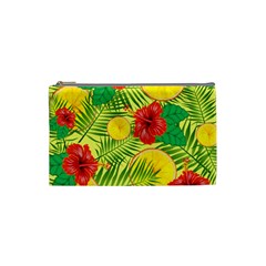 Orange Tropics Yellow Cosmetic Bag (small) by snowwhitegirl