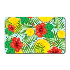 Orange Tropics Blue Magnet (rectangular)