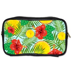 Orange Tropics Blue Toiletries Bag (one Side) by snowwhitegirl