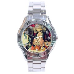 Happy Holidays Stainless Steel Analogue Watch by snowwhitegirl