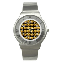 Cat Pumpkin Stainless Steel Watch