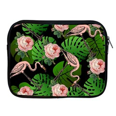 Flamingo Floral Black Apple Ipad 2/3/4 Zipper Cases