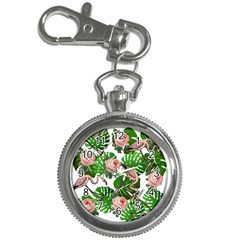 Flamingo Floral White Key Chain Watches