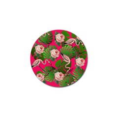 Flamingo Floral Pink Golf Ball Marker (10 Pack)