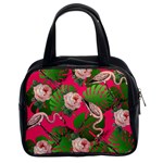 Flamingo Floral Pink Classic Handbag (Two Sides) Front