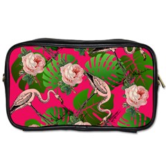 Flamingo Floral Pink Toiletries Bag (one Side)