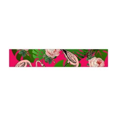 Flamingo Floral Pink Flano Scarf (mini)