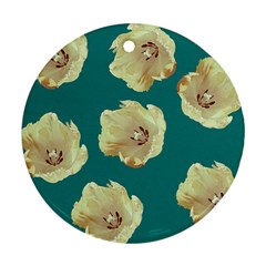 Teal Tulips Ornament (round)