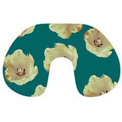 Teal Tulips Travel Neck Pillows by snowwhitegirl