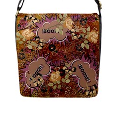 Pinup Floral Flap Closure Messenger Bag (l)