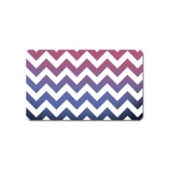 Pink Blue Black Ombre Chevron Magnet (name Card)