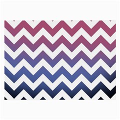 Pink Blue Black Ombre Chevron Large Glasses Cloth