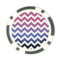 Pink Blue Black Ombre Chevron Poker Chip Card Guard (10 Pack)