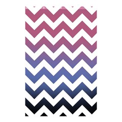 Pink Blue Black Ombre Chevron Shower Curtain 48  X 72  (small)  by snowwhitegirl