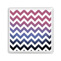 Pink Blue Black Ombre Chevron Memory Card Reader (square) by snowwhitegirl