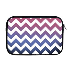 Pink Blue Black Ombre Chevron Apple Macbook Pro 17  Zipper Case by snowwhitegirl