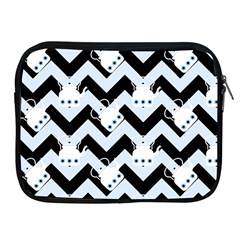 Blue Teapot Chevron Apple Ipad 2/3/4 Zipper Cases by snowwhitegirl