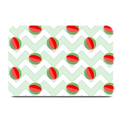 Watermelon Chevron Green Plate Mats