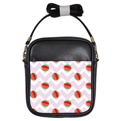 Watermelon Chevron Girls Sling Bag