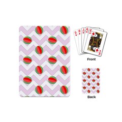 Watermelon Chevron Playing Cards (mini) 