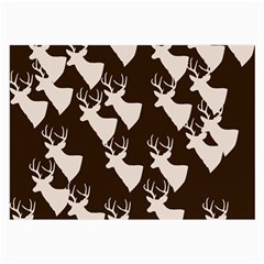 Brown Deer Pattern Large Glasses Cloth