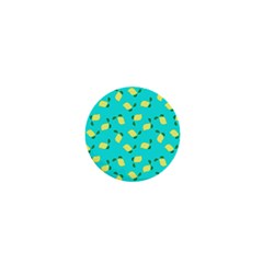 Lemons Blue 1  Mini Magnets