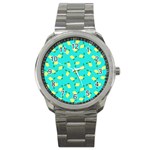 Lemons Blue Sport Metal Watch Front