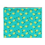 Lemons Blue Cosmetic Bag (XL) Front