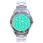Lemons Blue Stainless Steel Analogue Watch Front