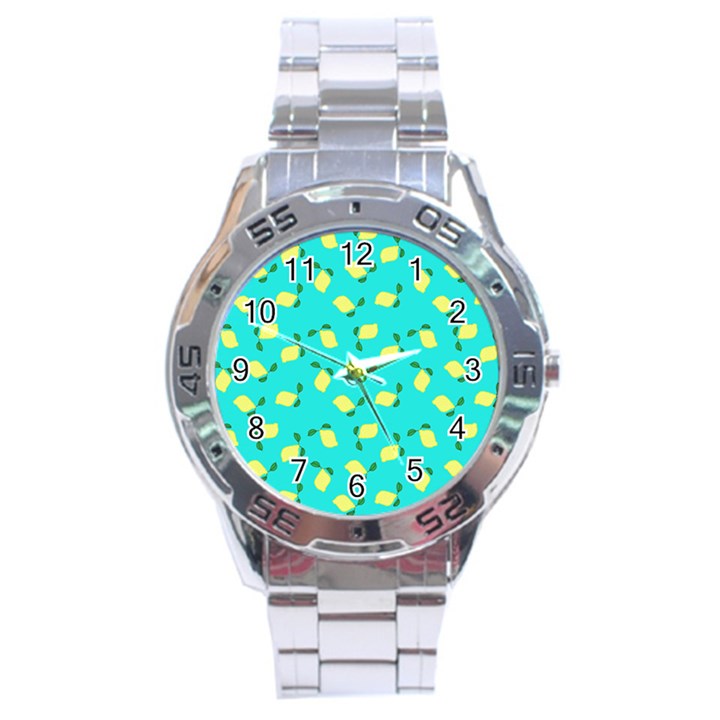 Lemons Blue Stainless Steel Analogue Watch