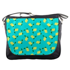 Lemons Blue Messenger Bag