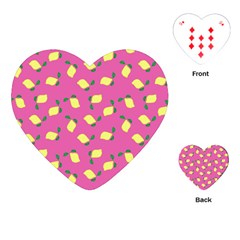 Lemons Pink Playing Cards (heart) 