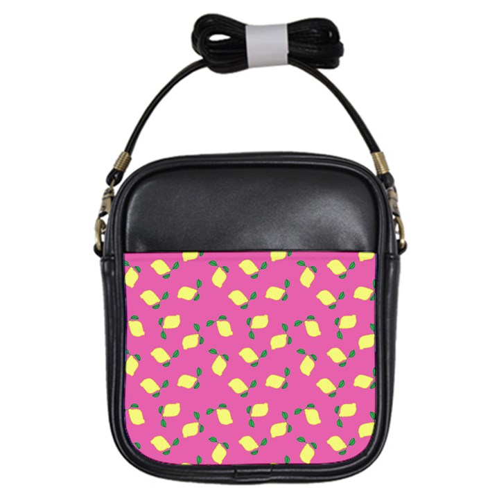 Lemons Pink Girls Sling Bag