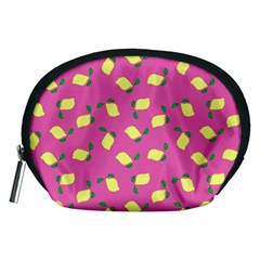 Lemons Pink Accessory Pouch (medium) by snowwhitegirl