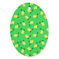 Lemons Green Ornament (oval) by snowwhitegirl