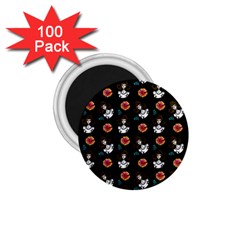 Girl With Dress Black 1 75  Magnets (100 Pack)  by snowwhitegirl