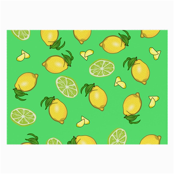 Lemons And Limes Large Glasses Cloth