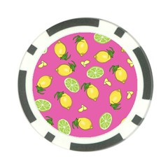 Lemons And Limes Pink Poker Chip Card Guard (10 Pack) by snowwhitegirl