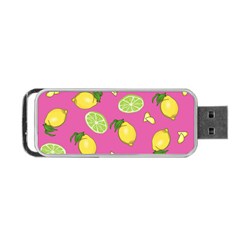 Lemons And Limes Pink Portable Usb Flash (two Sides)