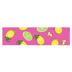 Lemons And Limes Pink Satin Scarf (oblong)