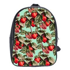 Fruit Branches Green School Bag (large)