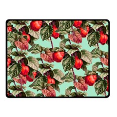 Fruit Branches Green Fleece Blanket (small)